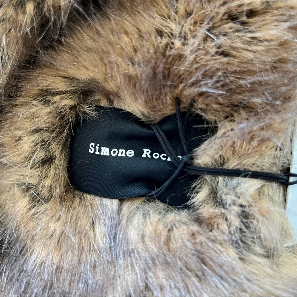 Simone Rocha Faux Fur Beaded Scarf - Picture 5 of 6